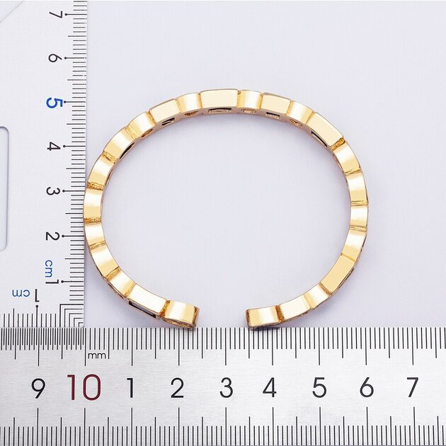Bracelet femme doré, manchette, zircon cubique, romantique – Vente Flash Bijoux