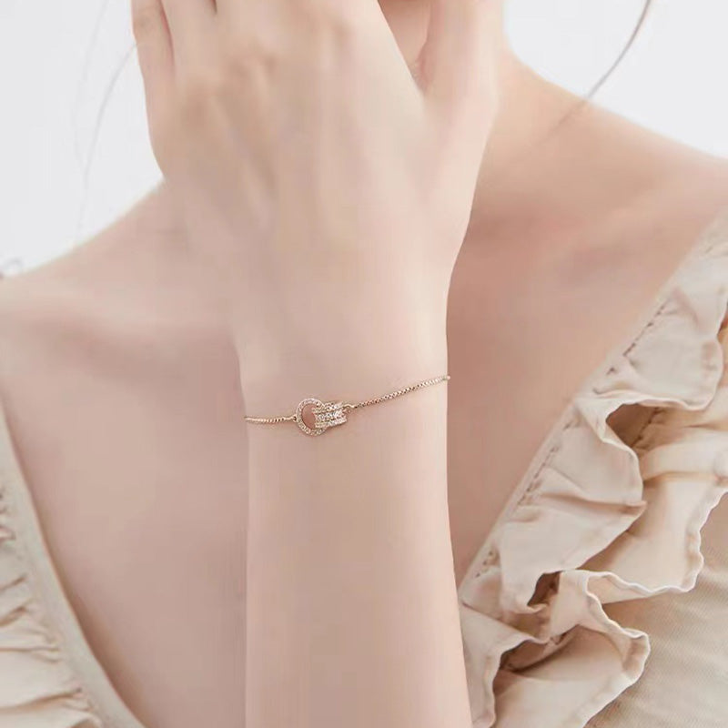 Bracelet femme doré, zircon cubique, bohème – Vente Flash Bijoux