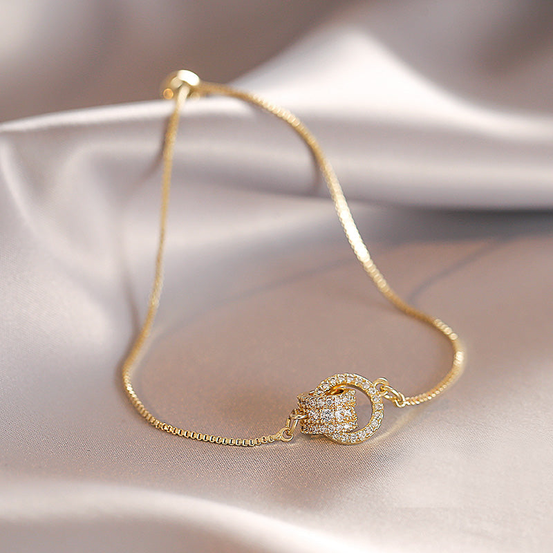 Bracelet femme doré, zircon cubique, bohème – Vente Flash Bijoux