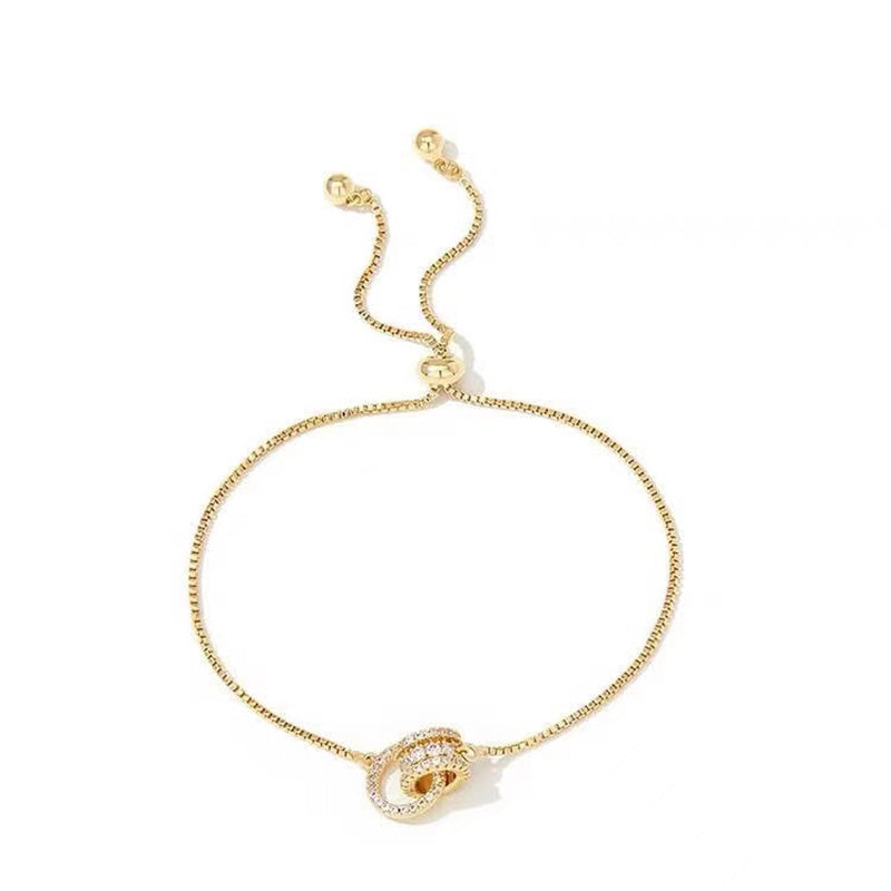 Bracelet femme doré, zircon cubique, bohème – Vente Flash Bijoux