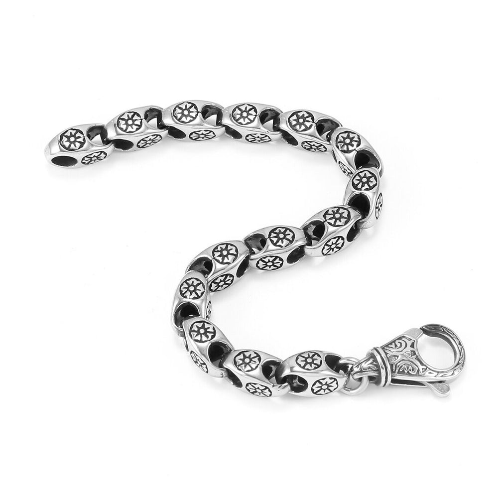 Bracelet femme acier inoxydable, fleur – Vente Flash Bijoux