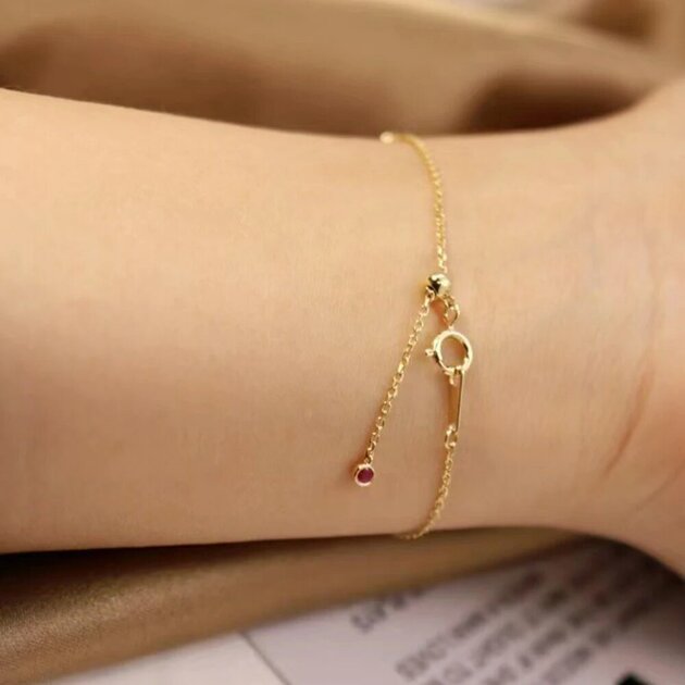 Bracelet femme doré, chaîne, zircon cubique – Vente Flash Bijoux