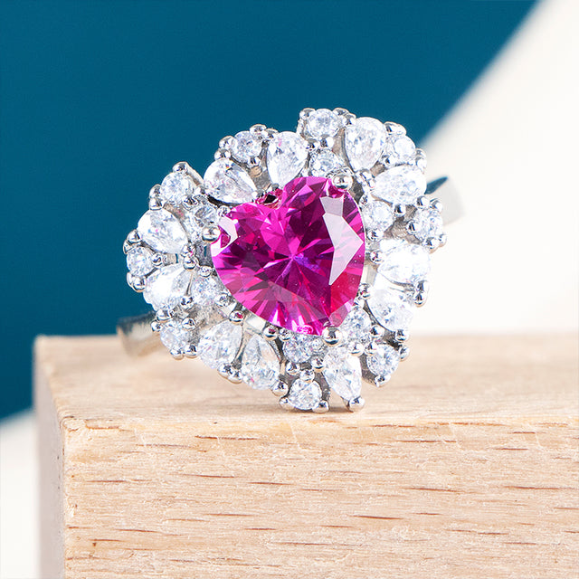 Bague femme argentée, solitaire, zircon cubique, ajustable – Vente Flash Bijoux