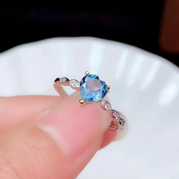 Bague femme argentée, topaze – Vente Flash Bijoux