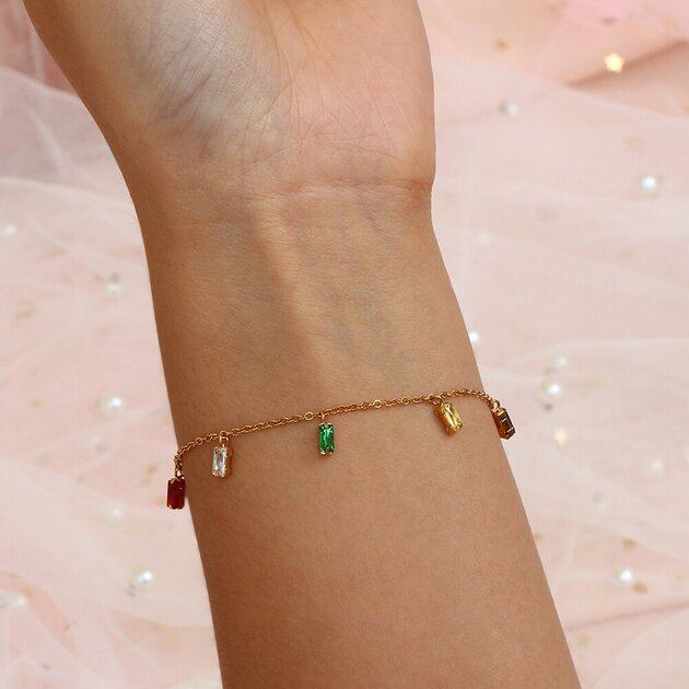 Parure femme dorée, zircon cubique – Vente Flash Bijoux