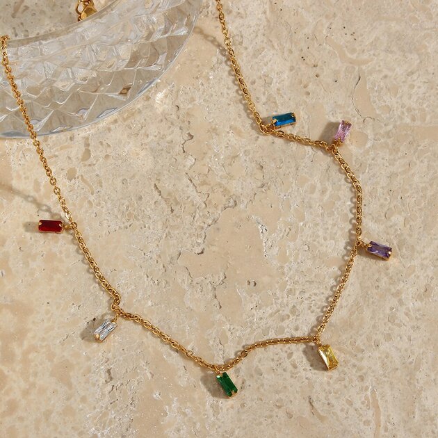 Parure femme dorée, zircon cubique – Vente Flash Bijoux