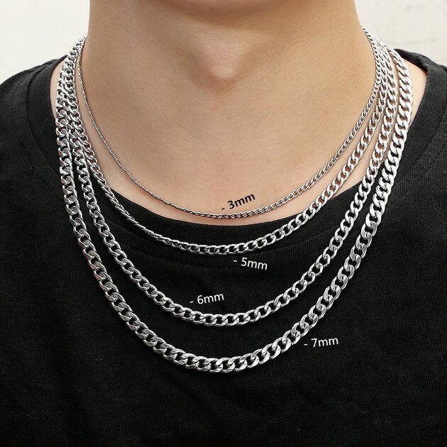 Collier homme acier inoxydable, chaîne, raffiné – Vente Flash Bijoux