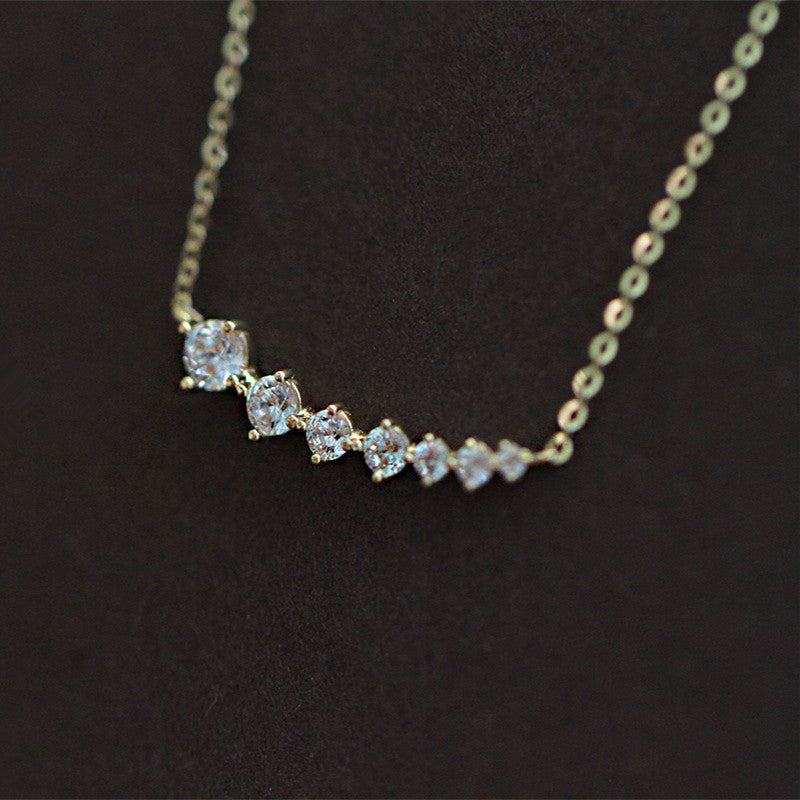 Collier femme doré, zircon cubique, intemporel – Vente Flash Bijoux