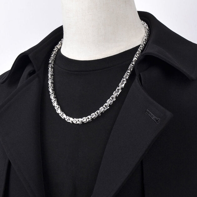 Collier homme acier inoxydable, chaîne, graphique – Vente Flash Bijoux