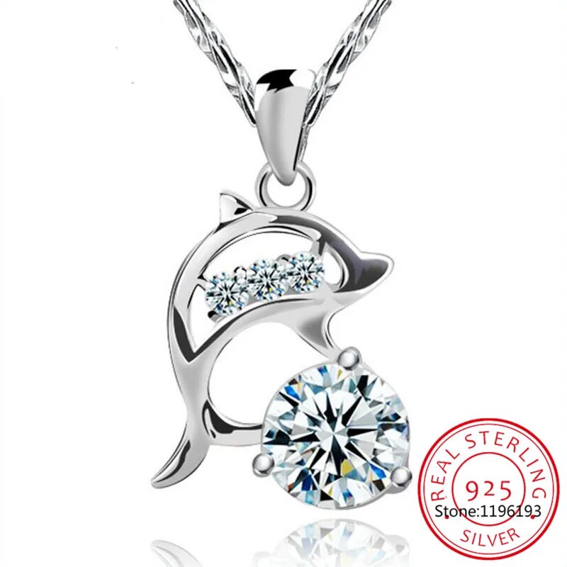 Collier femme argenté, zircon cubique – Vente Flash Bijoux
