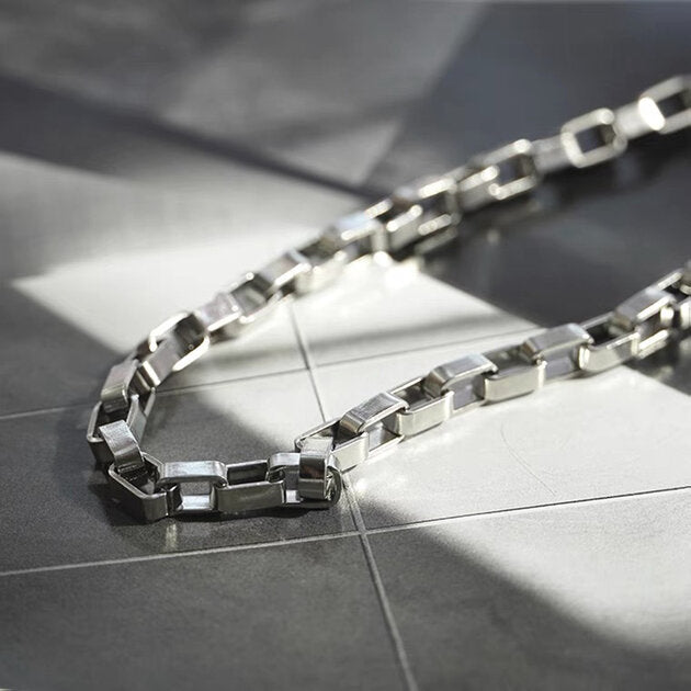 Collier homme acier inoxydable, chaîne, vintage – Vente Flash Bijoux