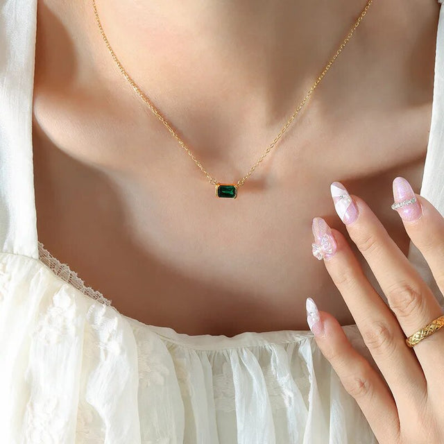 Collier femme doré, zircon cubique – Vente Flash Bijoux