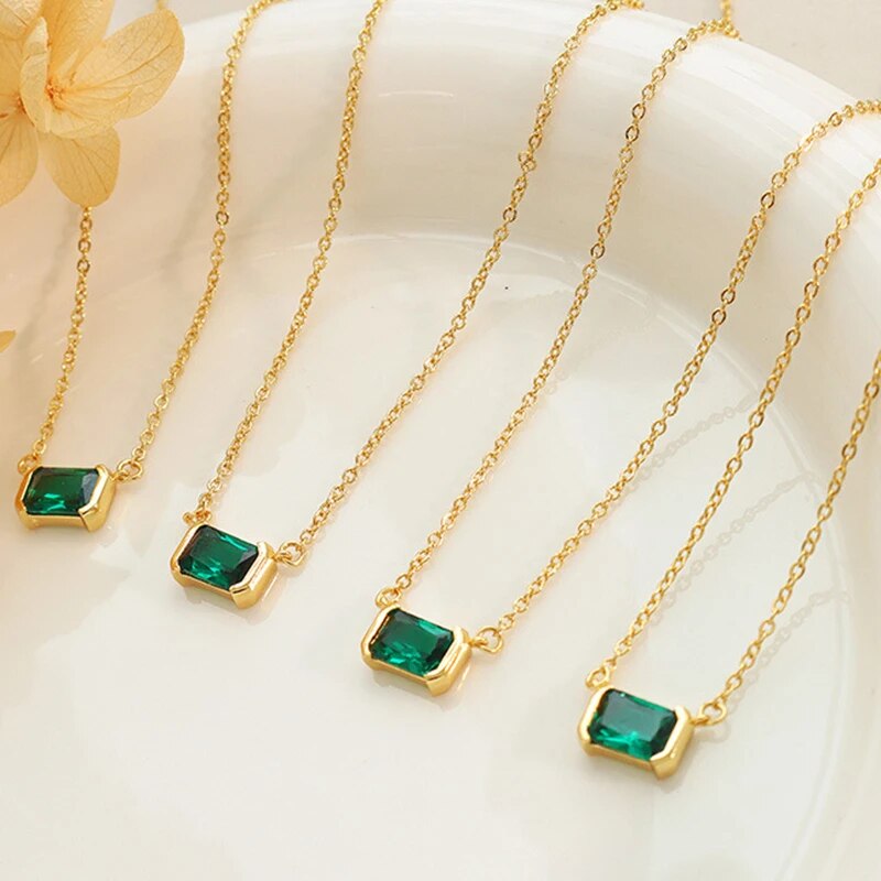 Collier femme doré, zircon cubique – Vente Flash Bijoux