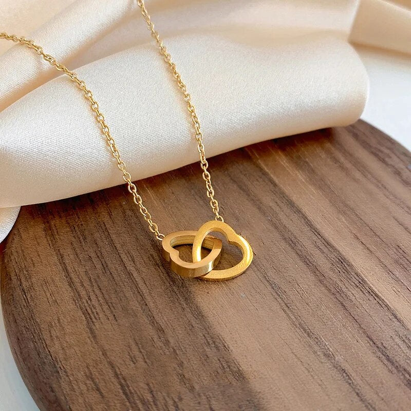 Collier femme doré, cœur, minimaliste, romantique – Vente Flash Bijoux