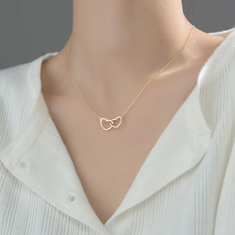 Collier femme doré, cœur, minimaliste, romantique – Vente Flash Bijoux