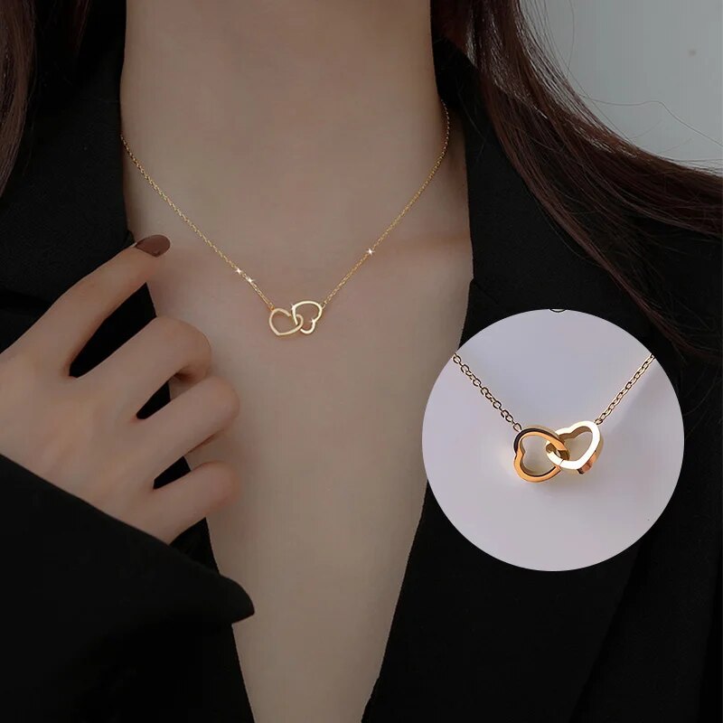Collier femme doré, cœur, minimaliste, romantique – Vente Flash Bijoux