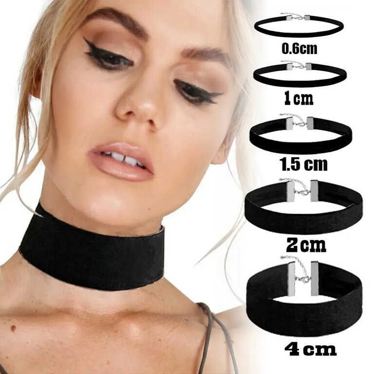 Collier femme noir, ras du cou – Vente Flash Bijoux
