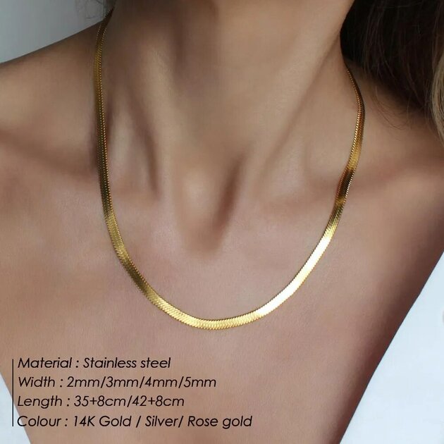 Collier femme doré, serpent – Vente Flash Bijoux