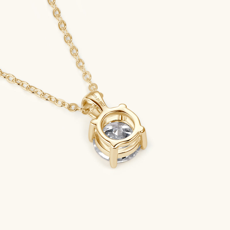 Collier femme doré, moissanite – Vente Flash Bijoux