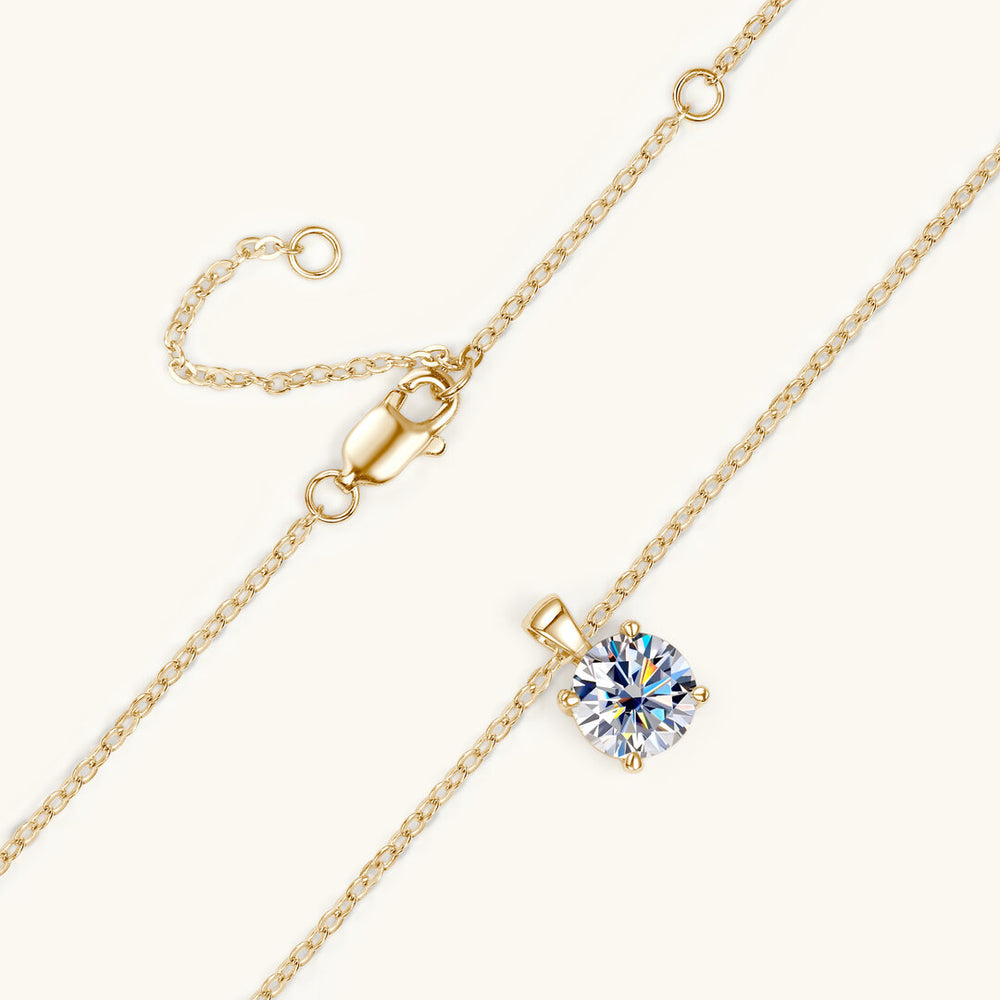 Collier femme doré, moissanite – Vente Flash Bijoux