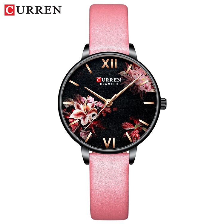 Montre femme acier inoxydable, à quartz, bracelet cuir, vintage – Vente Flash Bijoux