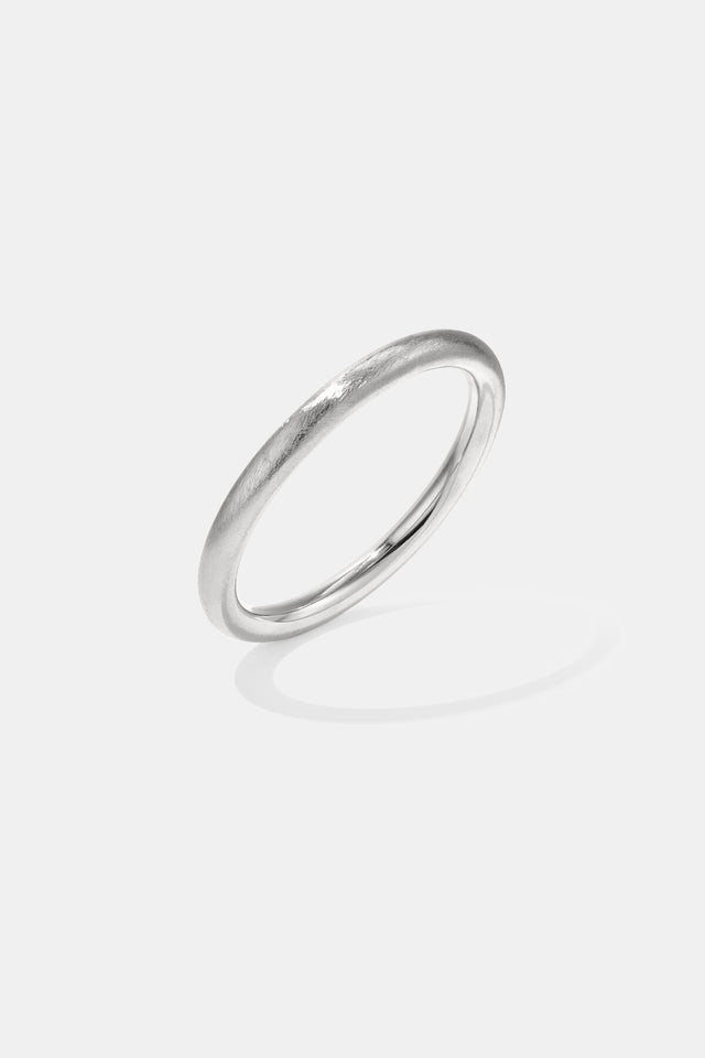 Bracelet jonc épais arrondi argenté Lumé en acier inoxydable