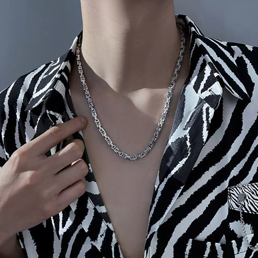 Collier homme acier inoxydable, chaîne – Vente Flash Bijoux