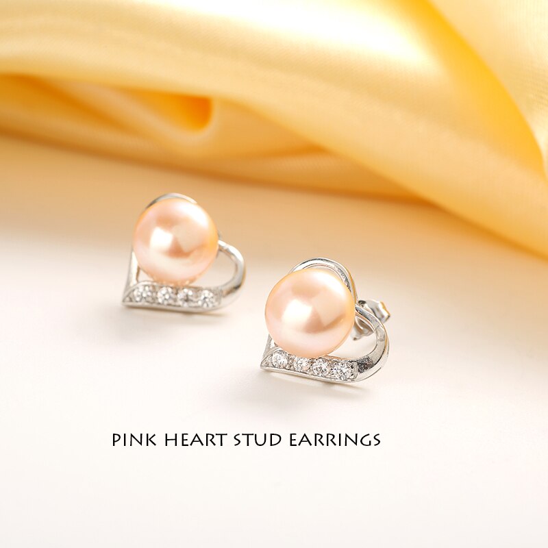 Boucles d'oreilles argentées, cœur, perles – Vente Flash Bijoux