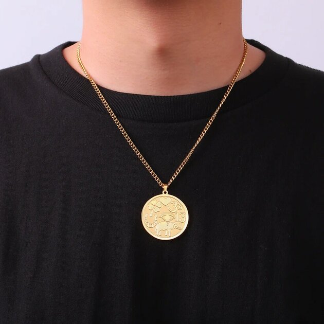 Collier femme doré, pendentif porte-bonheur– Vente Flash Bijoux