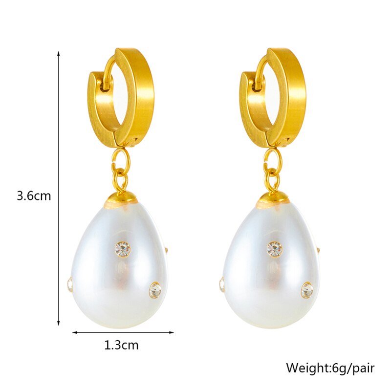 Boucles d'oreilles acier inoxydable, goutte – Vente Flash Bijoux
