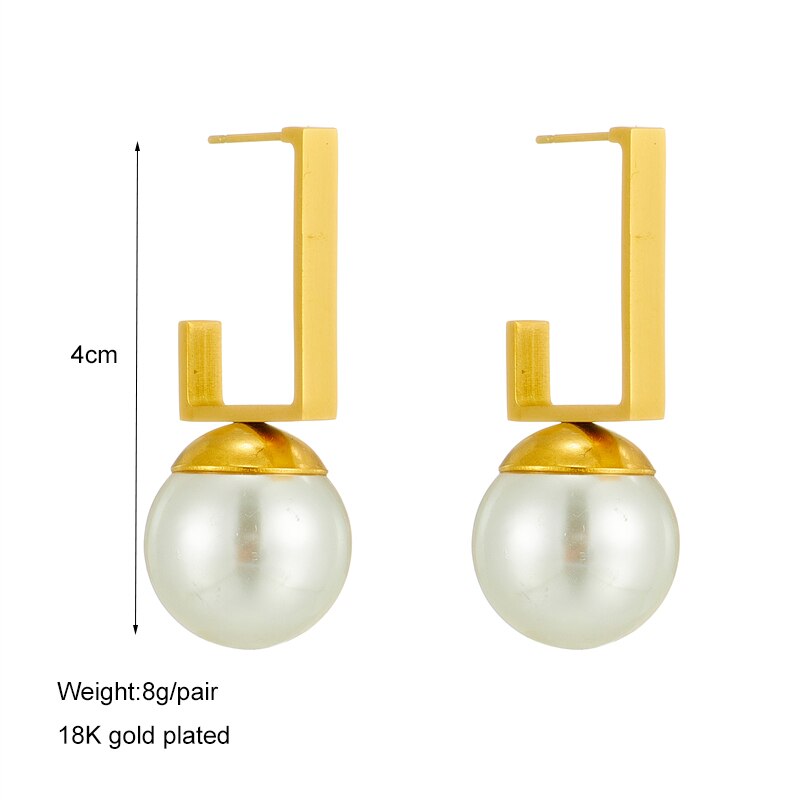 Boucles d'oreilles dorées, perles, raffiné – Vente Flash Bijoux