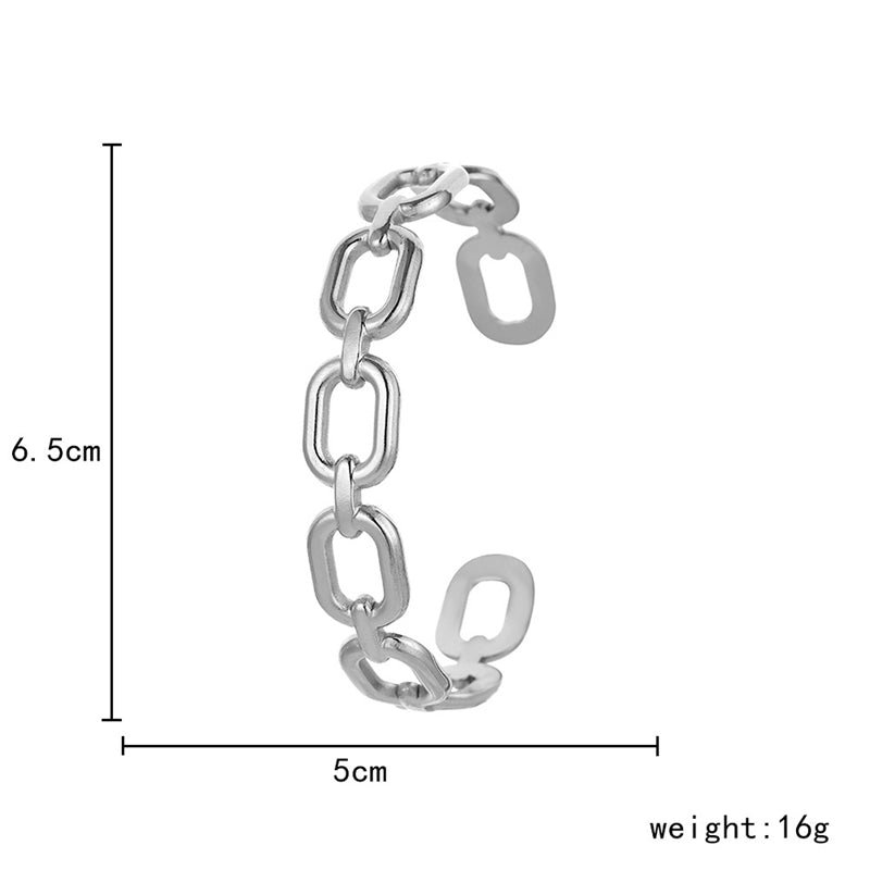 Bracelet femme acier inoxydable, manchette – Vente Flash Bijoux