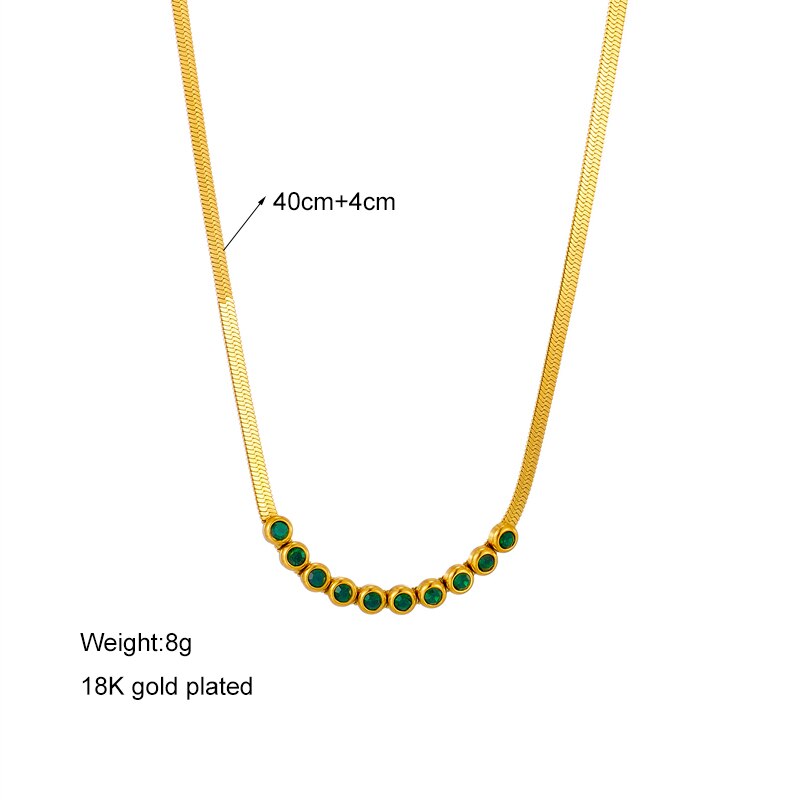 Collier femme doré, zircon cubique, vintage – Vente Flash Bijoux