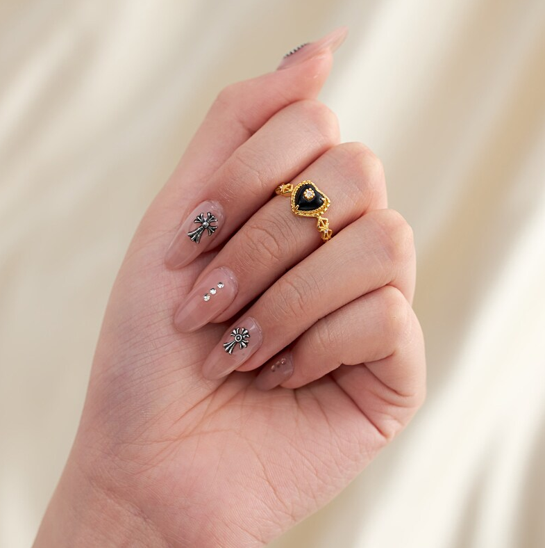 Bague femme dorée, cœur – Vente Flash Bijoux