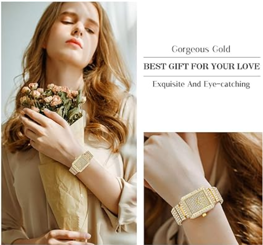Montre femme dorée, à quartz, bracelet acier, minimaliste – Vente Flash Bijoux
