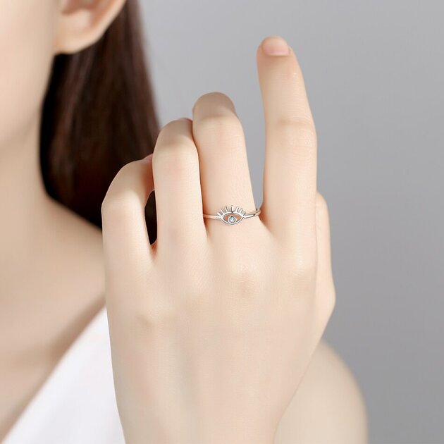 Bague femme argentée, zircon cubique, raffiné, chic – Vente Flash Bijoux