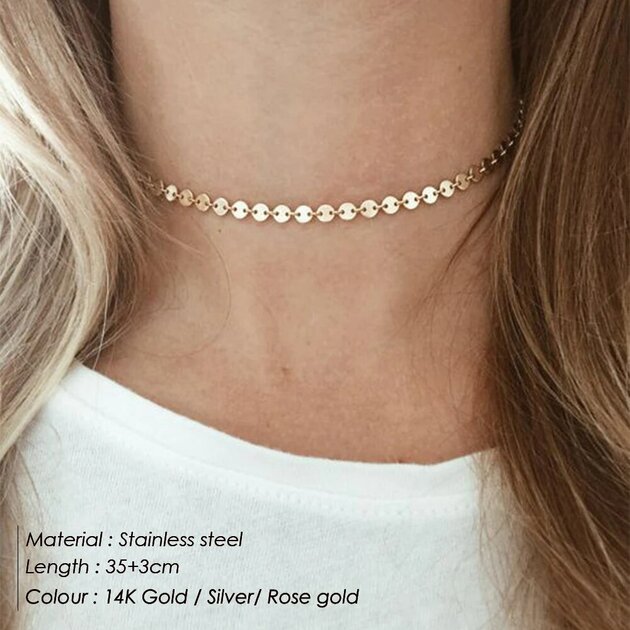 Collier femme doré, ras du cou – Vente Flash Bijoux