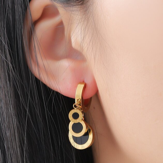 Boucles d'oreilles dorées, bohème – Vente Flash Bijoux