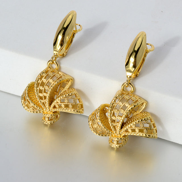 Boucles d'oreilles dorées, raffiné, bohème – Vente Flash Bijoux