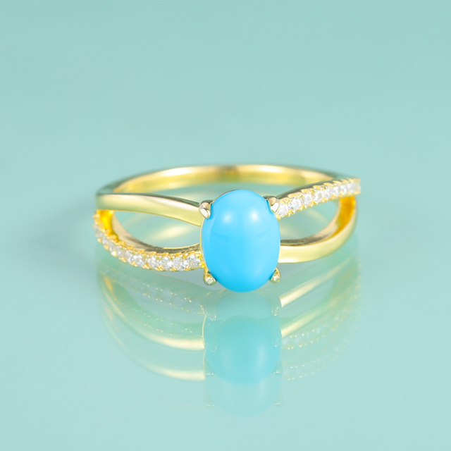 Bague femme dorée, zircon cubique, raffiné, minimaliste – Vente Flash Bijoux