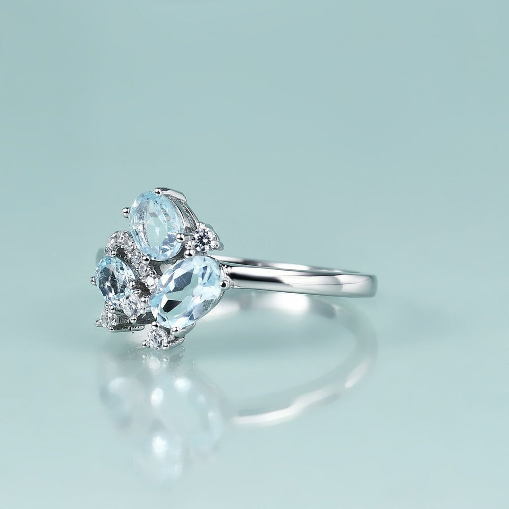 Bague femme dorée ou argentée, trilogie, topaze – Vente Flash Bijoux