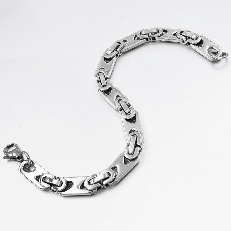 Bracelet homme acier inoxydable, chaîne, vintage, délicat – Vente Flash Bijoux