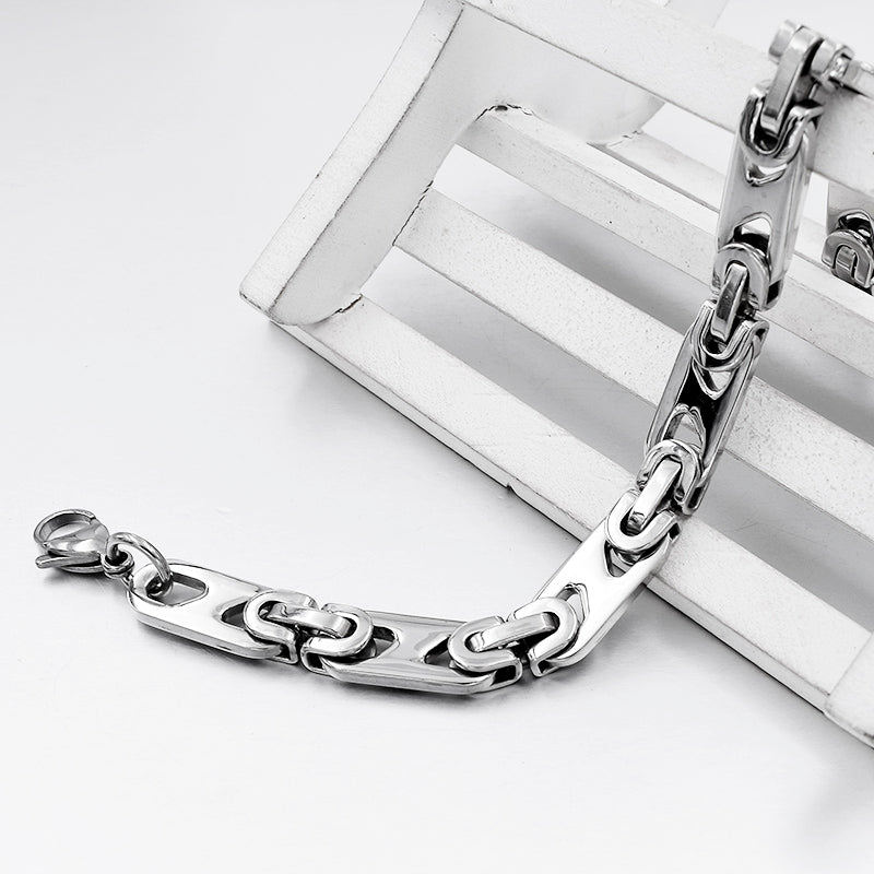Bracelet homme acier inoxydable, chaîne, vintage, délicat – Vente Flash Bijoux
