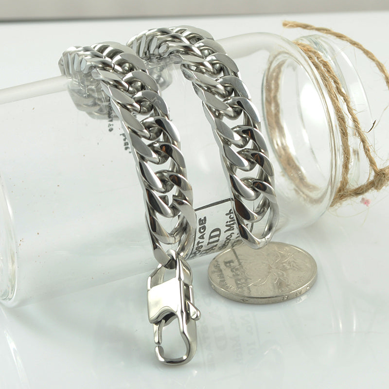 Bracelet homme acier inoxydable, chaîne, délicat – Vente Flash Bijoux