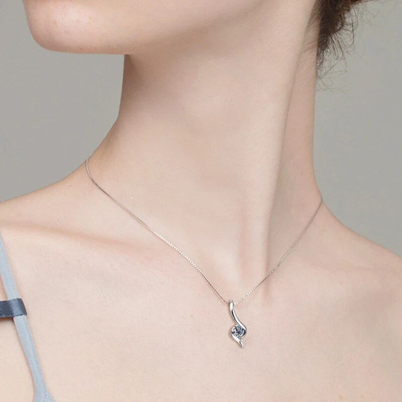 Collier femme doré ou argenté, moissanite – Vente Flash Bijoux