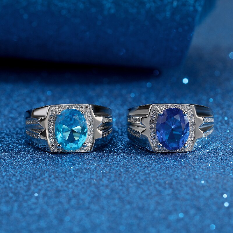 Bague homme argentée, zircon cubique, ajustable – Vente Flash Bijoux