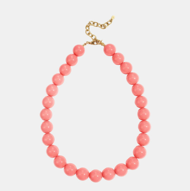 Collier court à grosses perles colorées