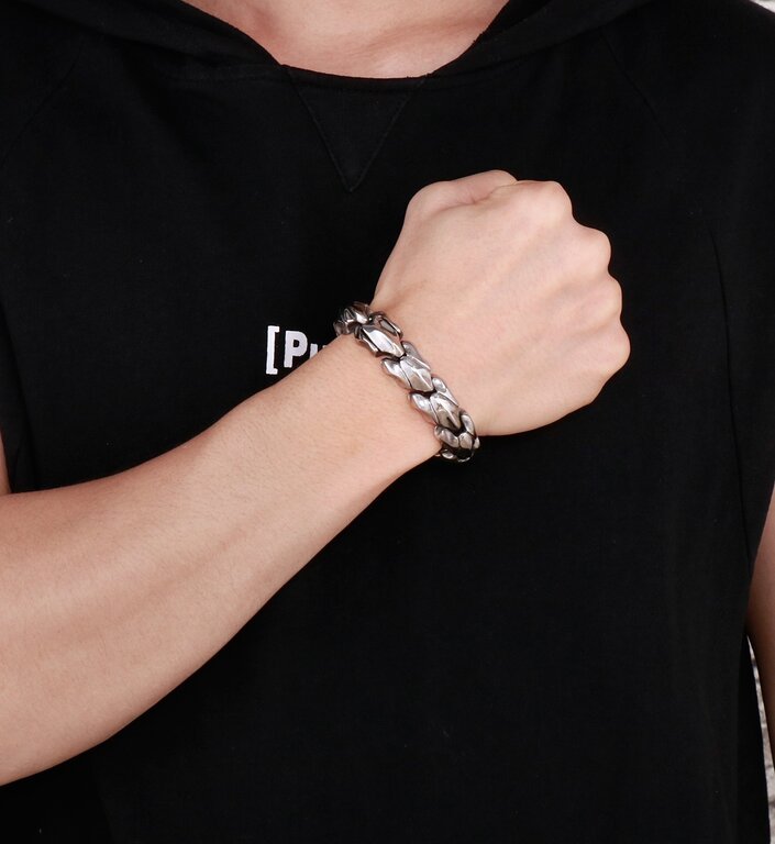 Bracelet homme acier inoxydable, chaîne – Vente Flash Bijoux