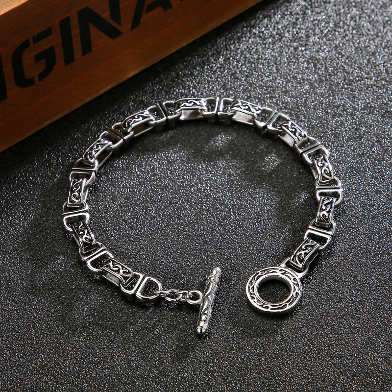 Bracelet homme acier inoxydable, chaîne, bohème – Vente Flash Bijoux