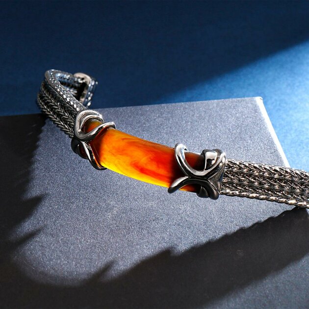 Bracelet homme acier inoxydable, maille cubaine – Vente Flash Bijoux